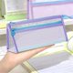 thumbnail image 1 of Mesh Pencil Case Double Layer Transparent Pen Bag With Large Capacity For Students Exam Use, 1 of 6