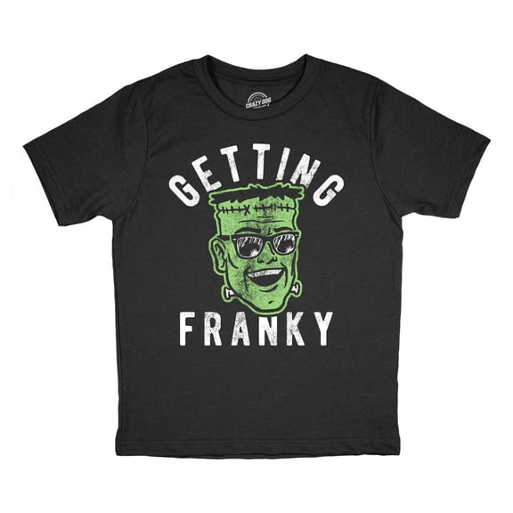 Youth Funny T Shirts Getting Franky Sarcastic Frankenstein Graphic Novelty Halloween Tee For Kids