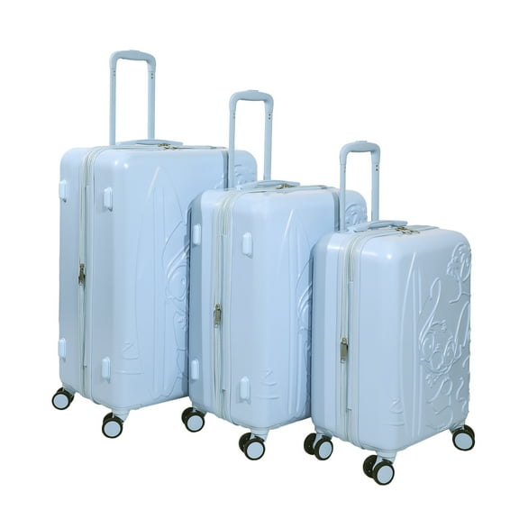 Disney Lilo & Stitch 3-Piece Hard Shell Luggage Set for Adults | 20" 24" 28" Rolling Suitcases with Spinner Wheels Telescopic Handle & Durable ABS Design Official Disney Travel Set from Bioworld