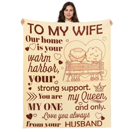To My Wife 60×80 Fleece Blanket Christmas Birthday Anniversary Wedding Gifts for Wife from Husband To My Wife 60×80 Fleece Blanket Christmas Birthday Anniversary Wedding Gifts for Wife from Husband