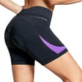 thumbnail image 3 of BALEAF 4D Padded Bike Shorts Women Cycling Underwear Gel Padding Pockets Purple L, 3 of 7