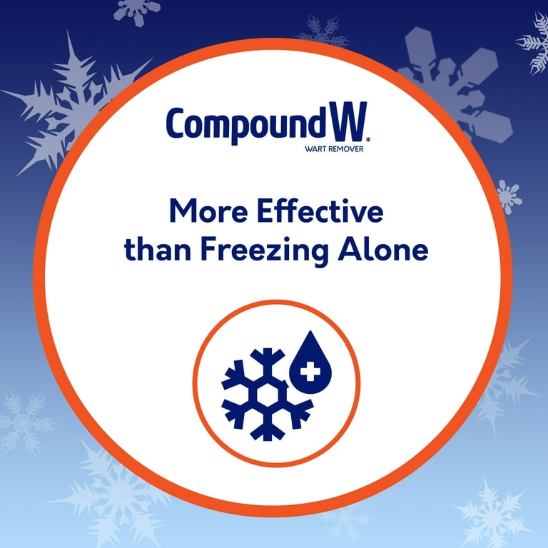 Compound W Dual Power, Freeze Off & Liquid Wart Remover, 8 Freeze  Applications + 12 Pads 