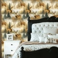 thumbnail image 2 of Peel and Stick Wallpaper 23.6in x 9.8ft Seamless Forest Deer Pine Trees Misty Contact Paper Vinyl Self-Adhesive Removable Wall Paper for Bedroom DIY Home Decor Renter Friendly, 2 of 8