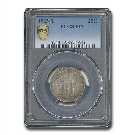 1923-S Standing Liberty Quarter F-12 PCGS