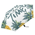 thumbnail image 4 of Pineapple Summer Time Compact Sun Umbrella Windproof Travel Umbrellas for Rain Strong Portable UV Protection, 4 of 8