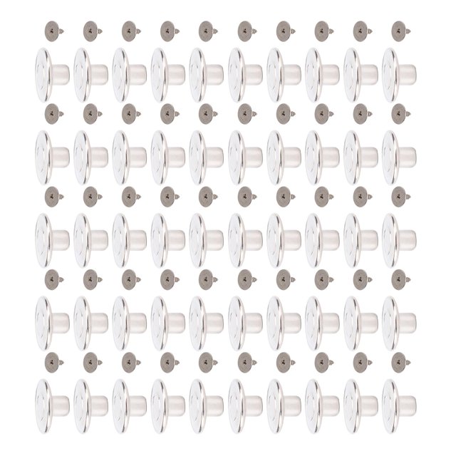 Ceinture en Cuir Boutons Rivets, Installation Facile Réutilisable Boutons de Pantalon 50 Ensembles Multifonctionnels pour Imperméables