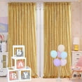 thumbnail image 4 of Fmbmuo Gold Sequin Curtains Gold Fade Proof Room Darkening Decorations， Modern 1 pcs Rod Pocket UV Resistant Window Curtains， Bedroom/Living Room,96 Inch, 4 of 5