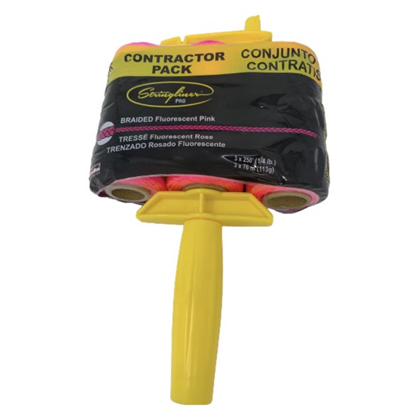 Hilo de Albañil Trenzado Stringliner PRO 230 m Carrete Fluorescente Rosa