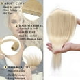 thumbnail image 2 of MY-LADY 10''-24'' 5 Clips in Human Hair Extensions Thick Real Natural Hair Pieces 100% Full Head Remy Hair 24inch #60 Platinum Blonde(Heavy), 2 of 8