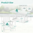 thumbnail image 2 of DYCANPO 7-Piece Outdoor Dining Set with Umbrella Hole, HDPS Patio Furniture Set for 6, White, 2 of 8