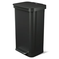 Glad Step Trash Can, Series 2 Soft Close Garbage Bin with Odor Protection, 20 Gal, Black