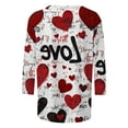 thumbnail image 4 of Valentines Shirts for Women Trendy 2026 Cute Love Heart Print Tunic Tops Plus Size Casual Spring 3/4 Sleeve Blouses, 4 of 5