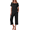 Black, variant on Ekouaer Women's Capri Pajama Sets Floral Print Short Sleeve Sleepwear Top and Capri Pants 2 Piece Loungewear with Pockets
