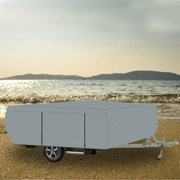 waltyotur Scratch Resistant Water-Proof For 8-18FT Pop Up Folding Camper RV Trailer Cover