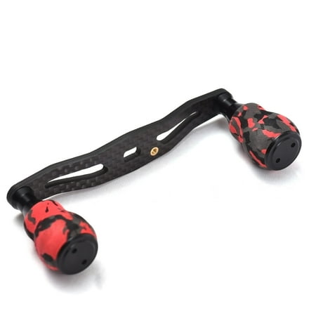 Fishing gear rocker Left Reel Crank Handle Left Reel Red Huiop Carbon Fiber Reel Crank Carbon Fiber Eryue