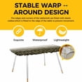 thumbnail image 4 of Yellow Geometric Table Cloths for 8 Foot Rectangle Tables, Modern Abstract Gradient Marble Patio Waterproof Elastic Fitted Tablecloths, Washable Rectangular Table Cover for Camping, 4 of 8