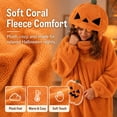 thumbnail image 4 of Pumpkin Onesie Unisex Onesie for Women Men Halloween Costume Jumpsuit Halloween Hooded One Piece Cosplay Suit, 4 of 5