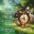 thumbnail image 3 of 3D Metal Hanging Wind Spinner with Vintage Clock Design Roman Numerals Ripple Pattern - Perfect for Yard and Garden Decor, 3 of 6