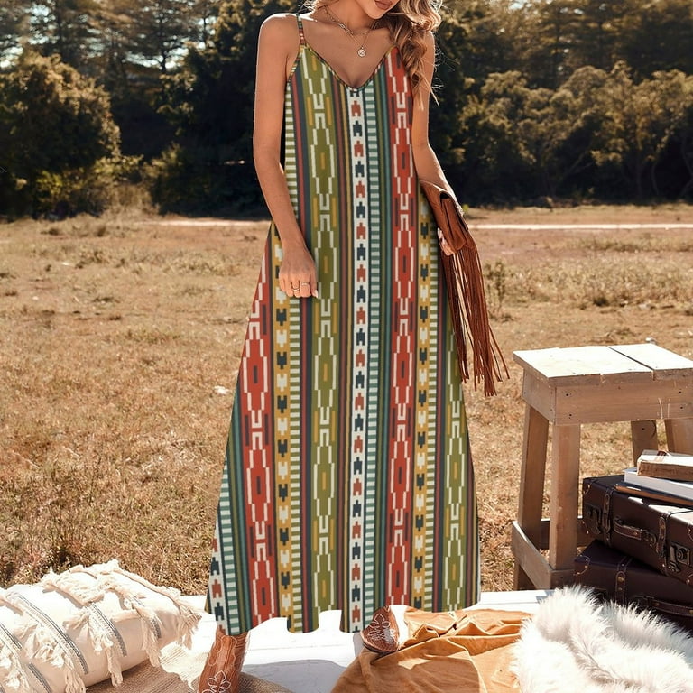 colorful peruvian pattern Sleeveless Dress summer dresses women dresses for  women luxury designer party beach dress - Walmart.com
