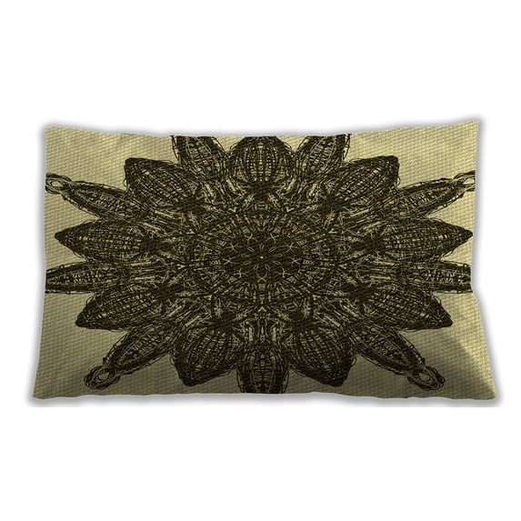 Ahgly Company Outdoor Rectangular Contemporary Lumbar Throw Pillow, 13 inch by 19 inch