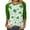 Green-6, variant on Aofany St Patricks Day Tops for Women 3/4 Sleeve Crewneck Shamrock Shirts Casual Trendy Festival Holiday Tunic Tee Tops