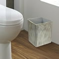 thumbnail image 3 of nu steel Stone Hedge Resin Decorative Small Trash Can Wastebasket Garbage Container for Bathroom, 3 of 6