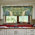thumbnail image 3 of Yayeee Kitchen Curtains Tier Set of 2 Light Filtering 57"x24" Over Sink Window Panels, Art Garden Scene, 3 of 7