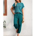 thumbnail image 4 of Conjunto de pantalón cónico superior para mujer, conjuntos de dos piezas para mujer, suéter, pantalones, conjuntos de salón, conjuntos de conjuntos para mujer Características principales de la clase, 4 of 8
