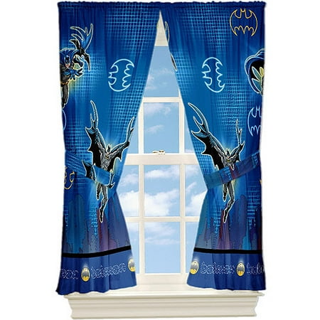 Batman Microfiber Window Curtain Panel, Set of 2