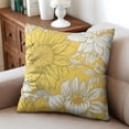 thumbnail image 6 of Yellow Sunflower Spring Summer Floral Throw Pillow Covers 18 X 18 Inch, Set Of 4, Linen Study Sofa Cushion Cover Indoor Living Room Home Decor, 6 of 7