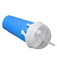 thumbnail image 1 of Frozen Smoothies Cup Reusable Explosionproof Soft Silicone Frozen Squeeze Cup Smoothies Maker Cup with Dual Use Straw for DIY Blue, 1 of 3