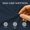 thumbnail image 3 of Sacred Thread Rayon Derived from Bamboo Sheets Twin Size, 18'' Deep Pocket Cooling Sheets for Hot Sleepers, 4 PC Cooling Sheets (Twin Size) (Navy), 3 of 9