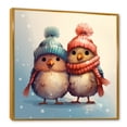 thumbnail image 2 of Designart "Christmas Bird Lovers for Nursery II" Animals Framed Wall Art - Traditional Red Bird Hallway Framed Wall Art Decor, 2 of 6
