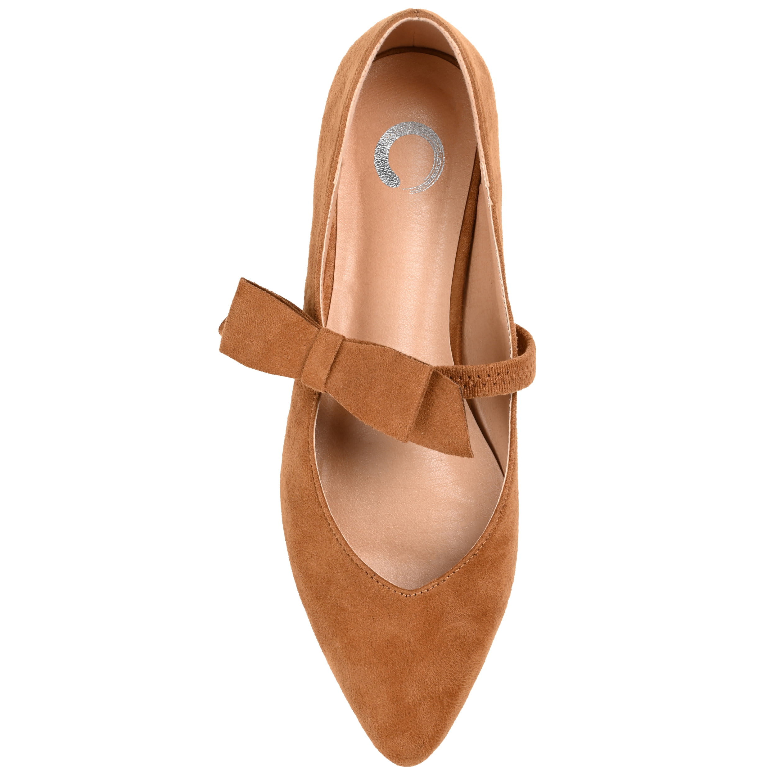 Journee Womens Aizlynn Ballet Pointed Toe Slip On Dress Flats, Widths Available