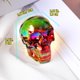 thumbnail image 4 of 2 figuras de calaveras de colores bañadas en cristal de 7 cm, decoración del Día de los Muertos, regalos, cabeza de calavera de cristal, adorno para el hogar, estatua de bruja de Halloween, 4 of 4