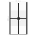 thumbnail image 3 of vidaXL Shower Door Half Frosted ESG (83-86)x190 cm, 3 of 3