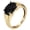 Gold Black, variant on Women's Stainless Steel Gold Plated Oval Cut Cubic Zirconia Solitaire Rings Elegant Statement Comfort Fit Gemstone Band Jewelry Gift Gold White Size 9