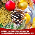 thumbnail image 4 of GHSDFBB Pine Cones 48 Pcs Natural Pine Cones 1.97" Christmas Rustic Pine Cones Mini Pinecones Snow Hanging Pine Cones with String for Xmas Thanksgiving Fall Party Craft Decorations (48), 4 of 7