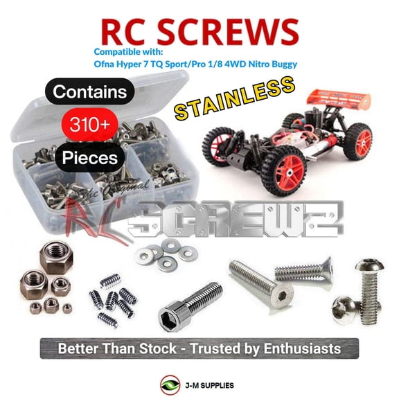 RCScrewZ Stainless Steel Screw Kit ofn039 for Ofna Hyper 7 TQ Sport/Pro RC Car | SET