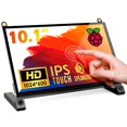 thumbnail image 1 of ROADOM Raspberry Pi Écran, Moniteur à Écran Tactile 10.1 Pouces, IPS FHD 1024 Pouces 600, Réactif et Toucher Lisse, Double Haut-Parleurs Intégrés, HDMI Intégré, 1 of 9