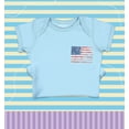 thumbnail image 2 of Shop4Ever American Flag Pocket Size Patriotic 4th of July Baby's Bodysuit Infant Cotton Romper 6 Months Light Blue, 2 of 5