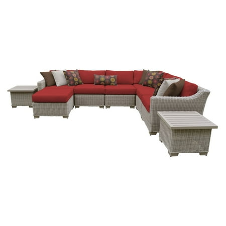 Tk Clics Coast 9 Piece Wicker Patio Furniture Set With End Tables Tk Clics Coast 9 Piece Wicker Patio Furniture Set With End Tables