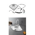 thumbnail image 5 of Single Triangle Wash Basin Corner Sink, Mini Bar Sink in Stainless Steel with Faucet, 5 of 5
