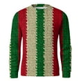 thumbnail image 6 of Homeyce Mens Christmas Sweater Crewneck Ribbed Soft Knitted Sweaters Fall Winter Casual Santa Clause Reindeer Snowflake Sweatshirt Long Sleeve Christmas Pattern Holiday Pullover,Green 4XL, 6 of 6