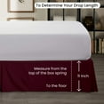 thumbnail image 4 of Wine Solid Pleated Bed Skirt Short - Queen Size -11 Inch Drop Split Corner Pleated Bedskirts -Microfiber Box Pleated Bedskirts - Never Lift Your Mattress - Hotel Quality Bed Skirt, 4 of 8