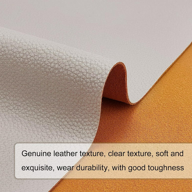 1 Yard Soft Synthetic PU Fabric Gray Faux Leather Sheets 1.2mm for  Upholstery Crafts DIY Sewings Handbag Hair Bows Decorations