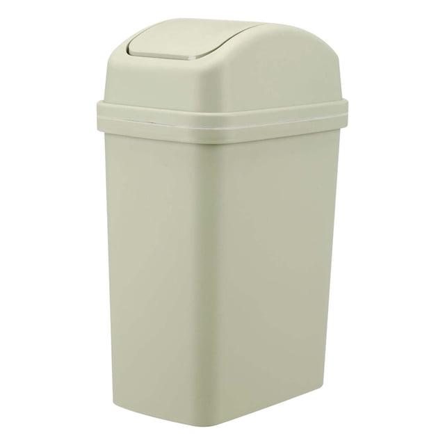 Household Garbage Cans Living Room Kitchen Seam Thickened Shaking Lid Press Large Capacity Plastic Cream Wind With Lid Garbage Cans