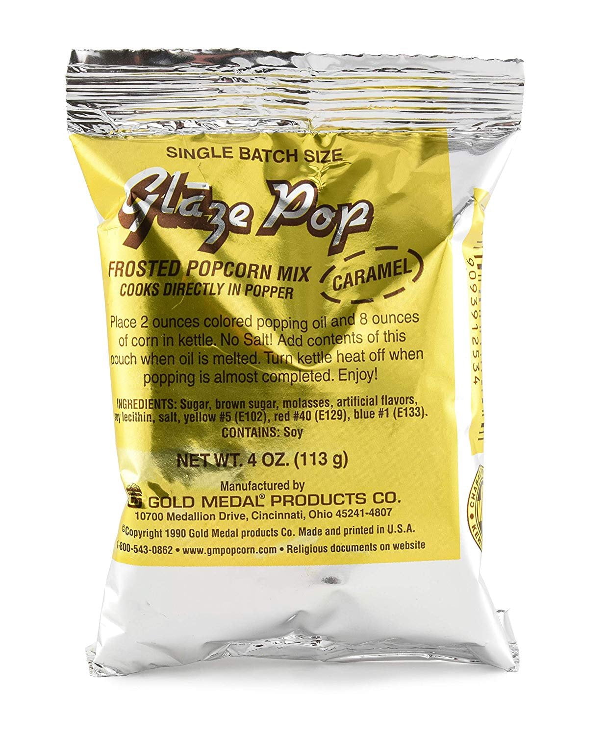 Gold Medal Products Caramel Glaze Pop Popped Popcorn - Kettle Cooked - 48 Pk — Residential Use, Standard Application