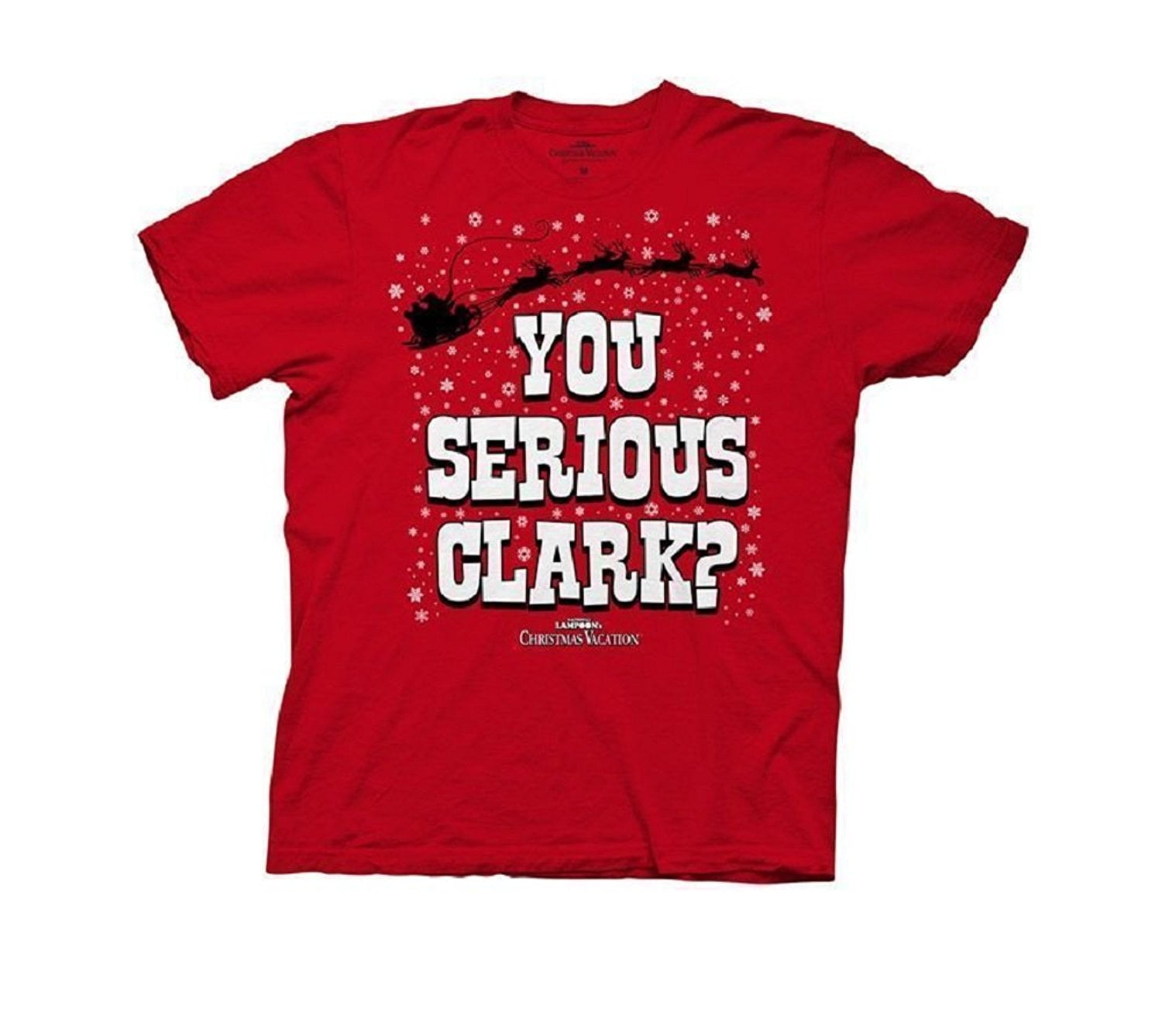 Men's Tshirt You Serious Clark? Hat Merry Xmas Family Vaction Chirstmas Holiday 