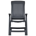 thumbnail image 2 of vidaXL Garden Reclining Chairs 2 pcs Plastic Anthracite, 2 of 5